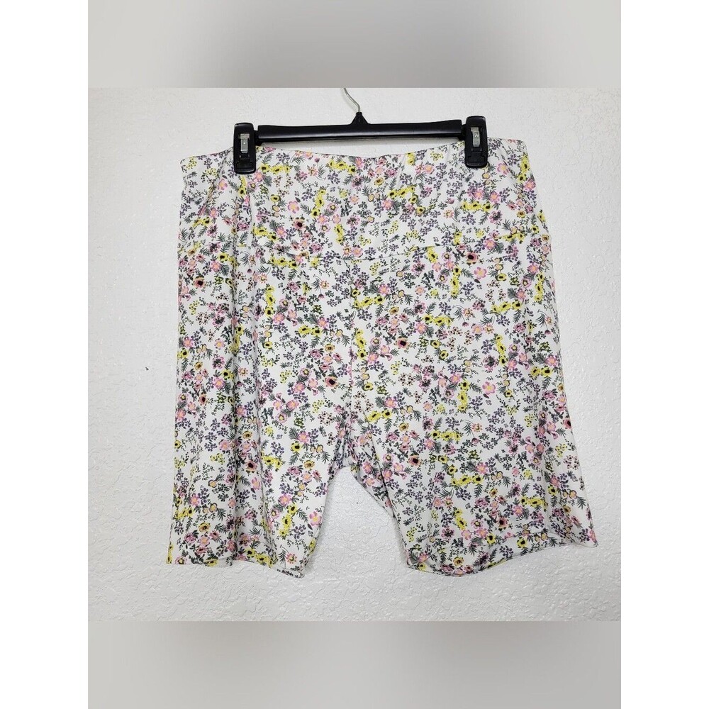 AFRM Size 1X Lawson High Waist Ditsy Floral Bike Gym Shorts in White